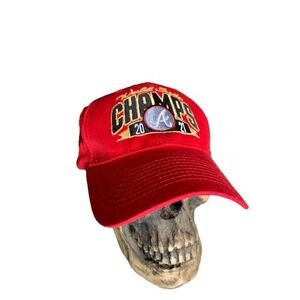 2021 World Series Champs Atlanta‎ Braves New Era On Field Snapback Cap Hat Red